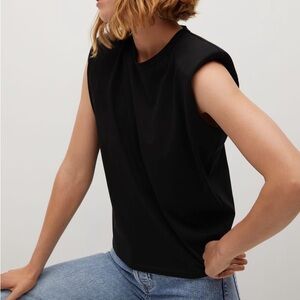 Mango Black Muscle Top